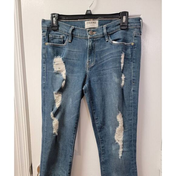 FRAME Le Skinny The Jeans Distressed 29 - Picture 4 of 10